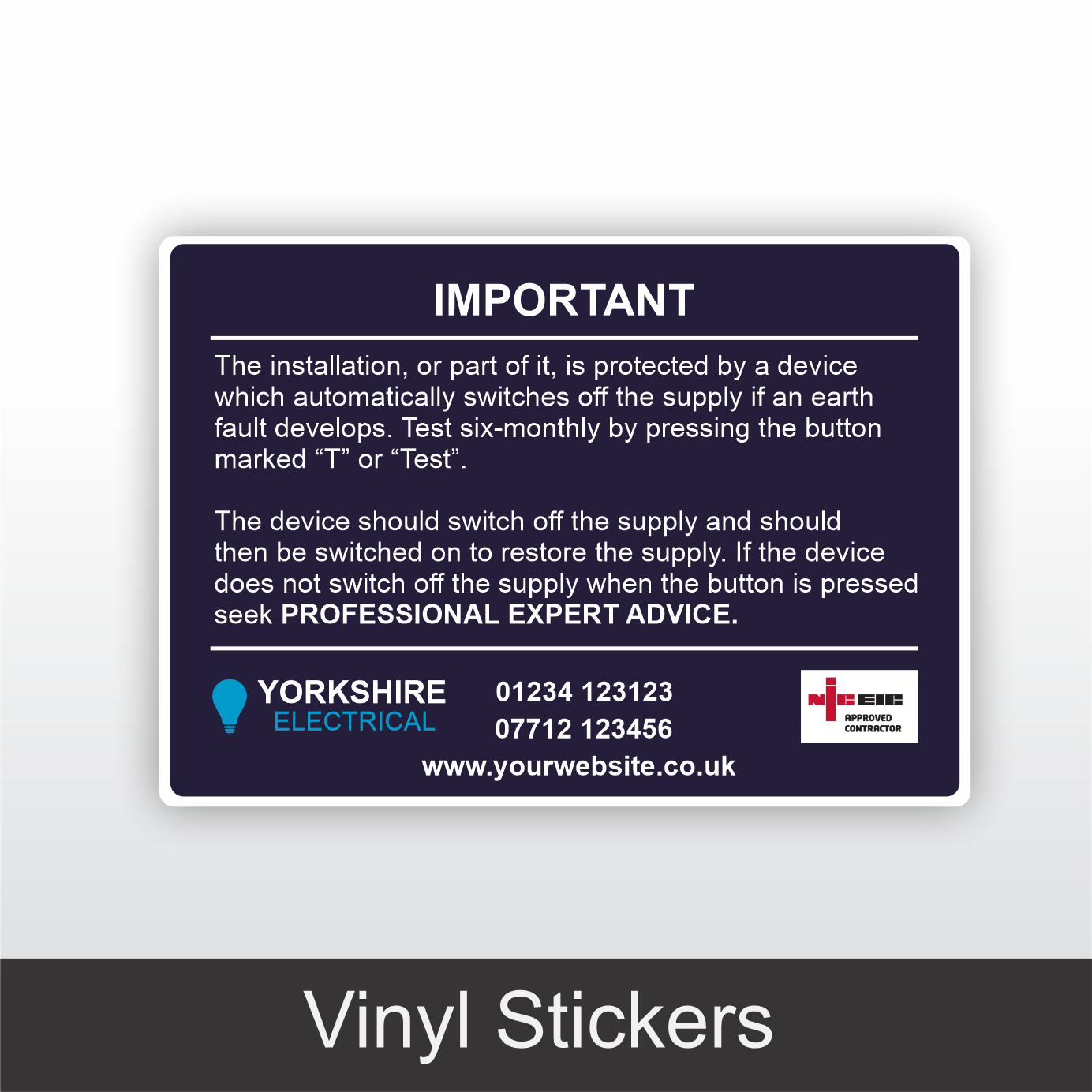 RCD Test Labels – Sticker Boss